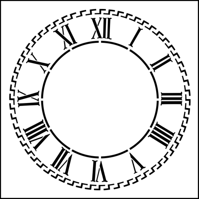 Buy Clockface (Roman) online from the Stencil Library