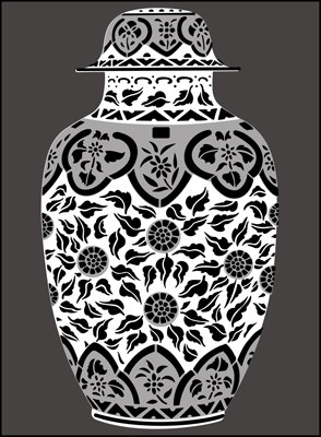 Buy Ming Vase online from the Stencil Library