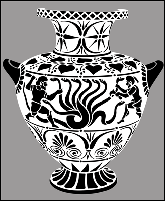 Buy Greek Vase online from the Stencil Library