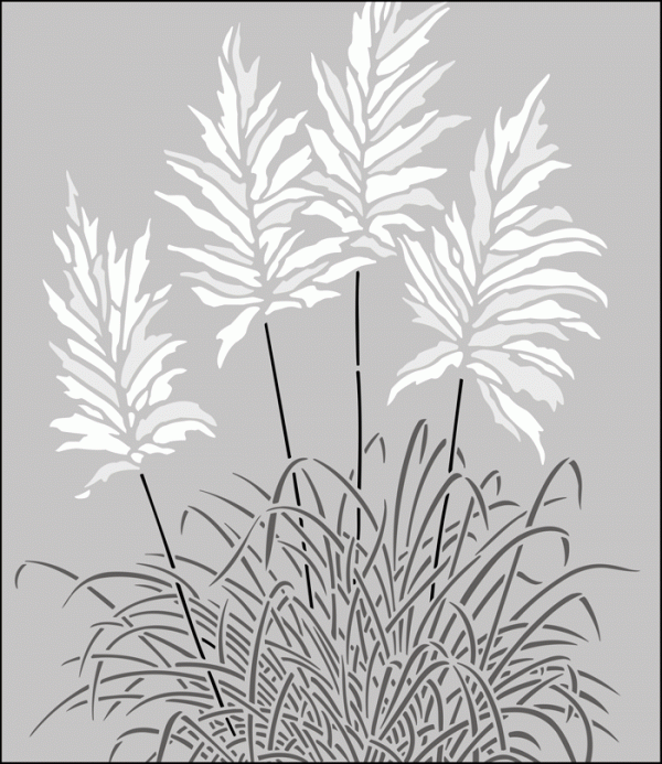 Buy Pampas Grass online from the Stencil Library